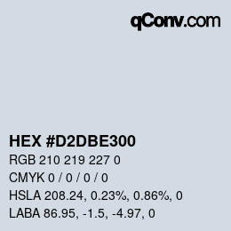 Color code: HEX #D2DBE300 | qconv.com