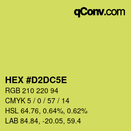 Farbcode: HEX #D2DC5E | qconv.com