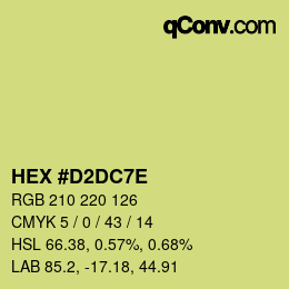 Color code: HEX #D2DC7E | qconv.com