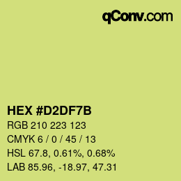 Color code: HEX #D2DF7B | qconv.com