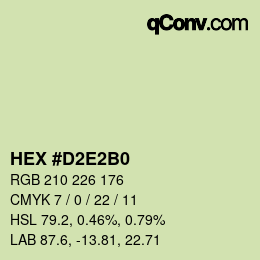 カラーコード: HEX #D2E2B0 | qconv.com