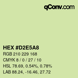Color code: HEX #D2E5A8 | qconv.com