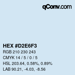 Color code: HEX #D2E6F3 | qconv.com