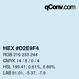 Color code: HEX #D2E9F4 | qconv.com