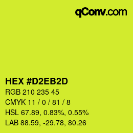 Color code: HEX #D2EB2D | qconv.com