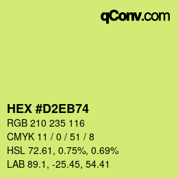 カラーコード: HEX #D2EB74 | qconv.com