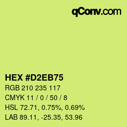 Color code: HEX #D2EB75 | qconv.com