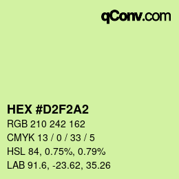 Color code: HEX #D2F2A2 | qconv.com