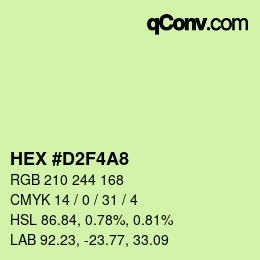 Color code: HEX #D2F4A8 | qconv.com