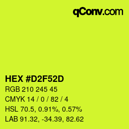 Color code: HEX #D2F52D | qconv.com