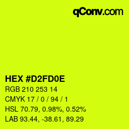 Color code: HEX #D2FD0E | qconv.com