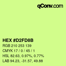 Color code: HEX #D2FD8B | qconv.com