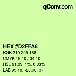 Farbcode: HEX #D2FFA8 | qconv.com