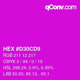 Color code: HEX #D30CD9 | qconv.com