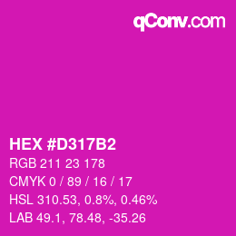 Color code: HEX #D317B2 | qconv.com