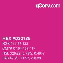 Color code: HEX #D32185 | qconv.com