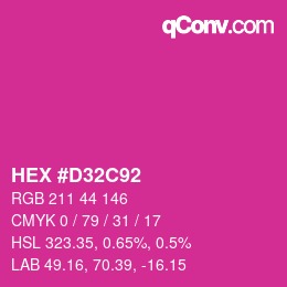 Color code: HEX #D32C92 | qconv.com