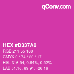 カラーコード: HEX #D337A8 | qconv.com