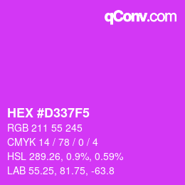 Color code: HEX #D337F5 | qconv.com
