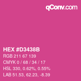 Color code: HEX #D3438B | qconv.com