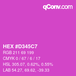 Color code: HEX #D345C7 | qconv.com