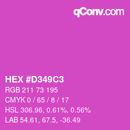 Color code: HEX #D349C3 | qconv.com