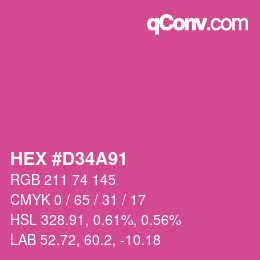 Color code: HEX #D34A91 | qconv.com
