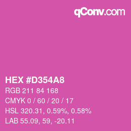 カラーコード: HEX #D354A8 | qconv.com