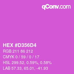 Color code: HEX #D356D4 | qconv.com