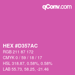 颜色代码: HEX #D357AC | qconv.com