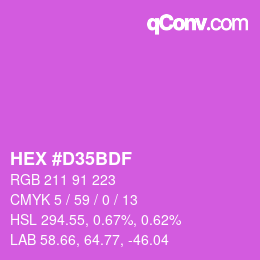 Color code: HEX #D35BDF | qconv.com