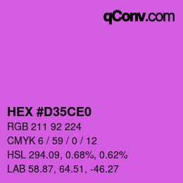 Color code: HEX #D35CE0 | qconv.com