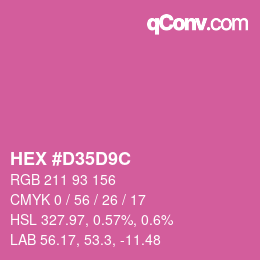 Color code: HEX #D35D9C | qconv.com