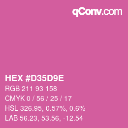 Color code: HEX #D35D9E | qconv.com