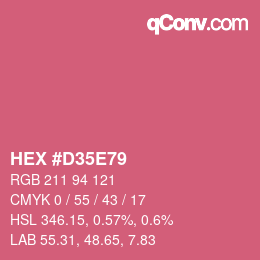 Color code: HEX #D35E79 | qconv.com