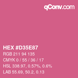 Code couleur: HEX #D35E87 | qconv.com