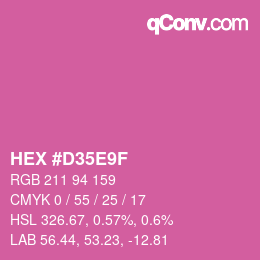 Color code: HEX #D35E9F | qconv.com