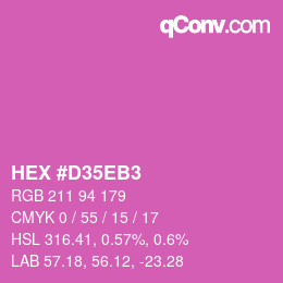カラーコード: HEX #D35EB3 | qconv.com