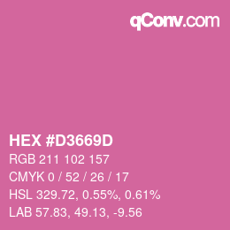 Color code: HEX #D3669D | qconv.com