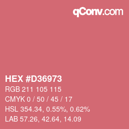 颜色代码: HEX #D36973 | qconv.com