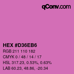 Farbcode: HEX #D36EB6 | qconv.com
