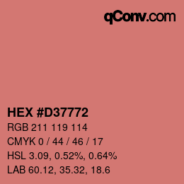 Color code: HEX #D37772 | qconv.com