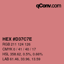 Color code: HEX #D37C7E | qconv.com