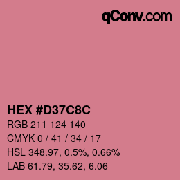 Color code: HEX #D37C8C | qconv.com