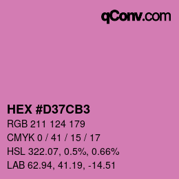 カラーコード: HEX #D37CB3 | qconv.com