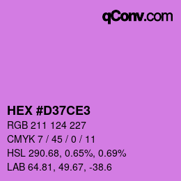 Color code: HEX #D37CE3 | qconv.com