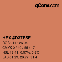 Color code: HEX #D37E5E | qconv.com
