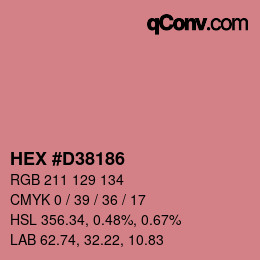 Farbcode: HEX #D38186 | qconv.com