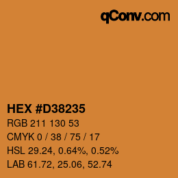 Color code: HEX #D38235 | qconv.com