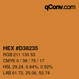 Color code: HEX #D38235 | qconv.com